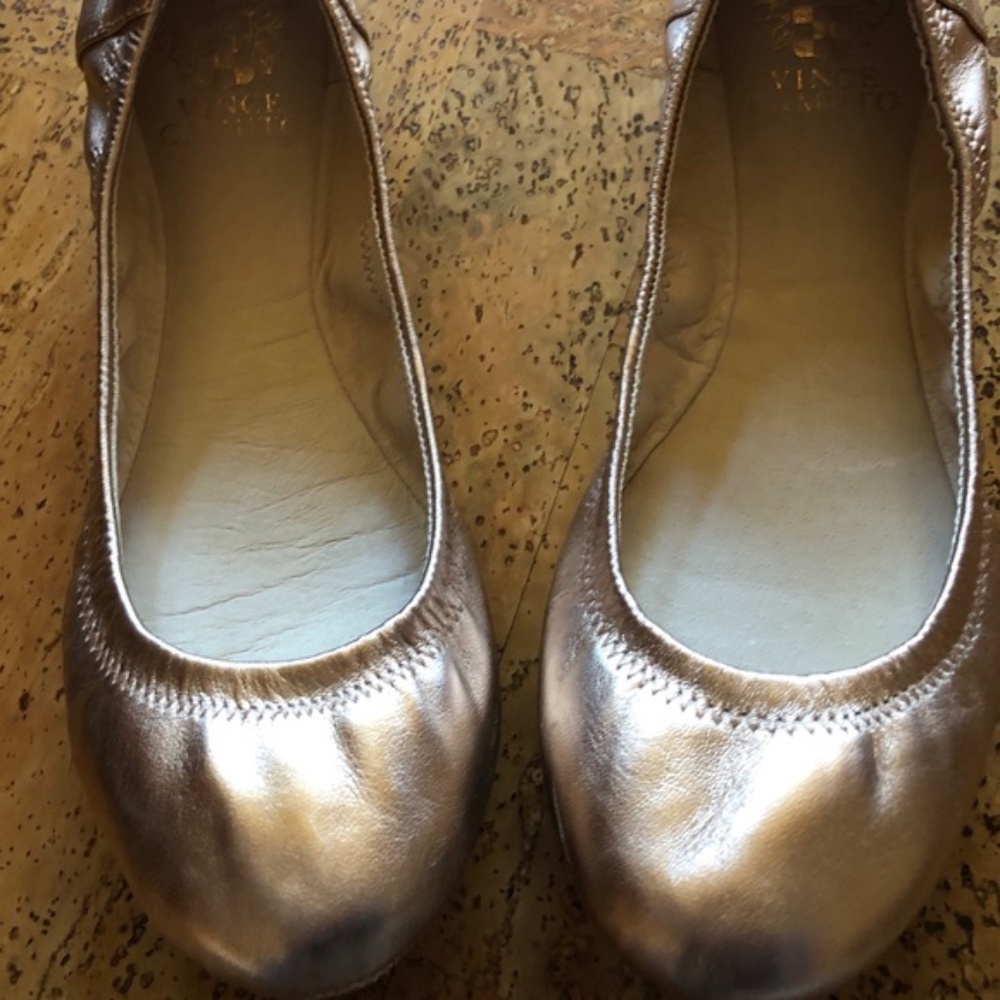 Vince Camuto rose gold ballet flats